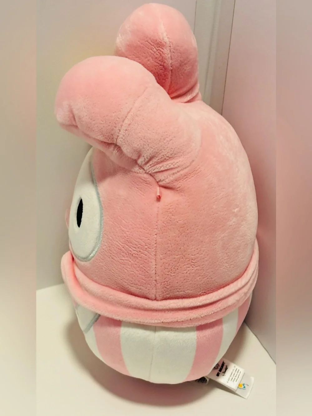 3 for$30 Sanrio My Melody Pink and White Striped Plush Pillow - Picture 7 of 9